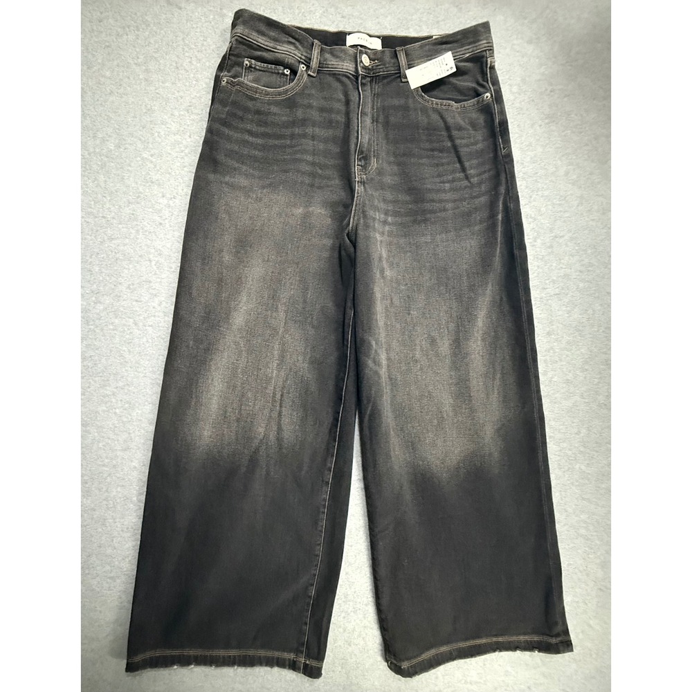 PacSun Ryder Ultra Baggy Jeans Mens 34x32 Faded Black Wide Leg Skater Grunge NWT